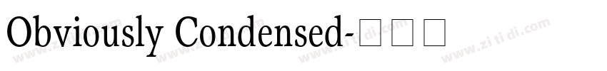 Obviously Condensed字体转换